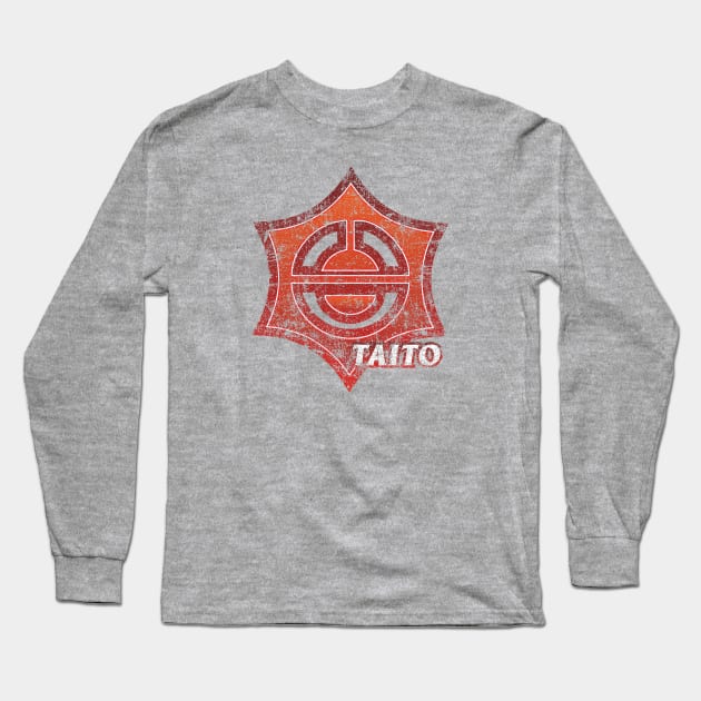 Taito Ward of Tokyo Japanese Symbol Distressed Long Sleeve T-Shirt by PsychicCat